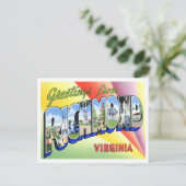 Richmond, Virginia Vintag Big Letters Postcard Postkarte (Stehend Vorderseite)