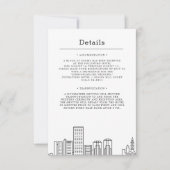 Richmond Wedding | Gast Details Einladung (Vorderseite)