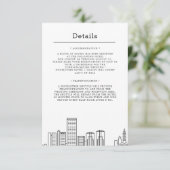 Richmond Wedding | Gast Details Einladung (Stehend Vorderseite)