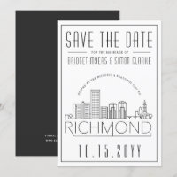 Richmond Wedding | Stilisierte Skyline Save the Da