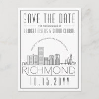 Richmond Wedding | Stilisierte Skyline Save the Da