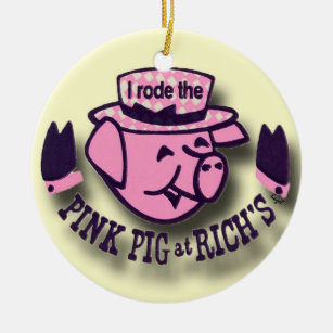 Rich's Pink Pig, Pink Pig, Pink Pig Keramik Ornament