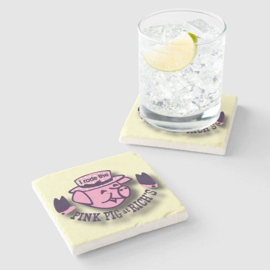 Rich's Pink Pig, Rich's Atlanta, Pink Pig Atlanta Steinuntersetzer (Seitenansicht)