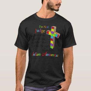 Richte nicht Kreuz-Puzzleteile Christlicher Autism T-Shirt