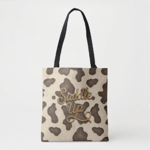 Richten Sie den braunen Cowhide Cow Print Country Tasche