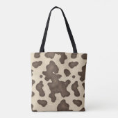 Richten Sie den braunen Cowhide Cow Print Country Tasche (Rückseite)