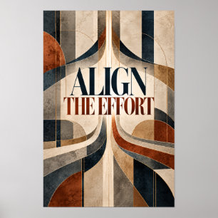 Richten Sie die Anstrengung Moderne geometrische M Poster