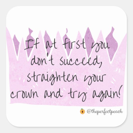 Richten Sie Ihre Kronenaufkleber aus Quadratischer Aufkleber (Vorderseite)