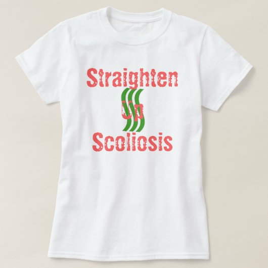 Richten Sie oben Skoliose gerade T-Shirt (Design vorne)