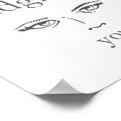 Richtende Augen "Schweigen über dich richtend" Poster (Ecke)