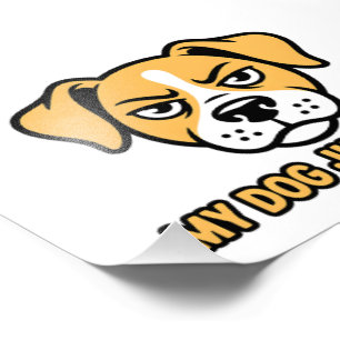 Richtendes Hundegesicht Lustiger Sarkastischer Spr Fotodruck