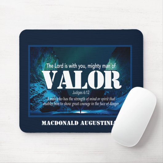 Richter 6:12 VALOR Mighty Man Personalisiert Mousepad (Mit Mouse)