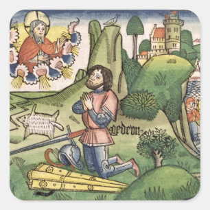 Richter 6 6 Gideon setzt heraus die Fleece, von ' Quadratischer Aufkleber