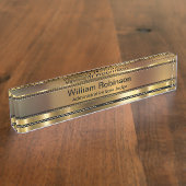 Richter am Schreibtisch Name Plaque Namensplakette (Seite)