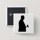 Richter an der Gavel-Silhouette Button (Vorne & Hinten)