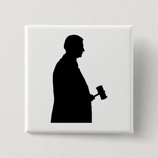 Richter an der Gavel-Silhouette Button (Vorderseite)