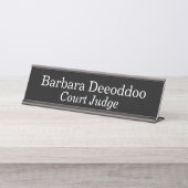 Richter Black Schreibtischnamensplakette (Vorderseite )