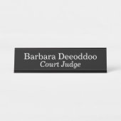 Richter Black Schreibtischnamensplakette (Vorderseite )