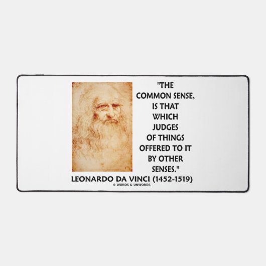 Richter des gesunden Menschenverstandes Leonardo d Schreibtischunterlage (Vorderseite)