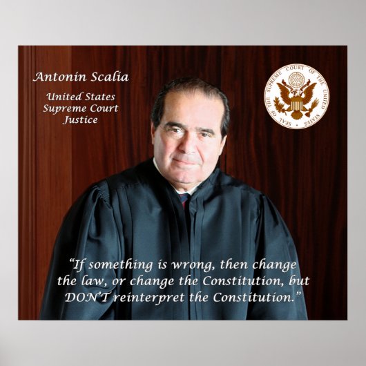 Richter des Obersten Gerichtshofs Antonin Scalia Poster (Vorne)