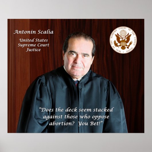 Richter des Obersten Gerichtshofs Antonin Scalia Poster (Vorne)