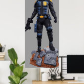 Richter Dreid Comic Charcter Held Poster (Heimbüro)