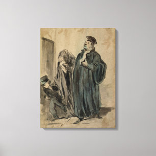 Richter, Frau und Kind Leinwanddruck