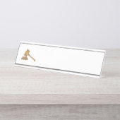 Richter Gavel Schreibtischnamensplakette (Vorderseite )