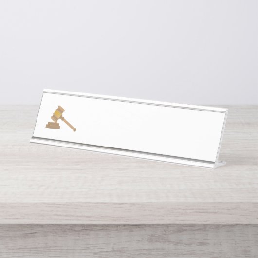 Richter Gavel Schreibtischnamensplakette (Vorderseite )