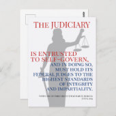 Richter: Höchste Standards der Unparteilichkeit de Postkarte (Vorne/Hinten)