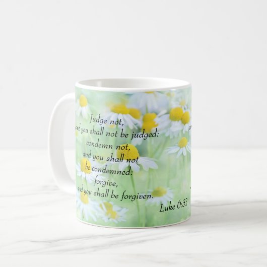 Richter nicht - Luke 6:37 Kaffeetasse (Vorderseite Links)