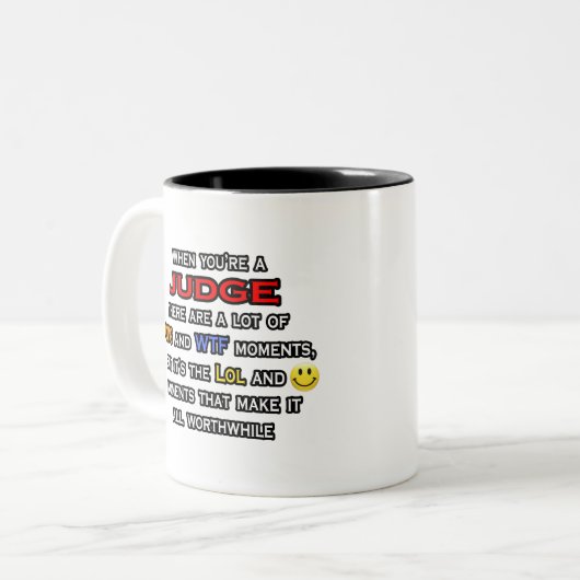 Richter ... OMG WTF LOL Zweifarbige Tasse (Vorderseite Links)