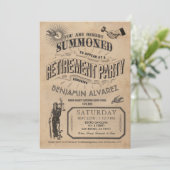 Richter-Ruhestands-Einladung - Party Vintages Einladung (Stehend Vorderseite)