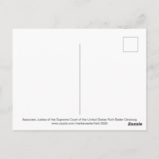 Richter Ruth Bader Ginsburg Postkarte (Rückseite)