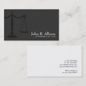 Richter Scale Anwältin Simple Black Visitenkarte (Vorne/Hinten)