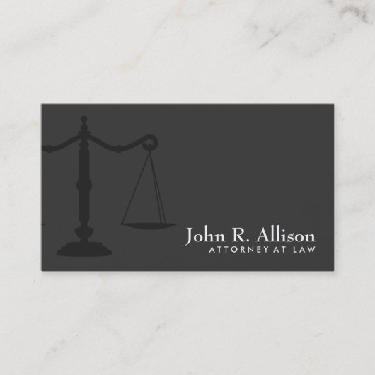 Richter Scale Anwältin Simple Black Visitenkarte (Vorderseite)