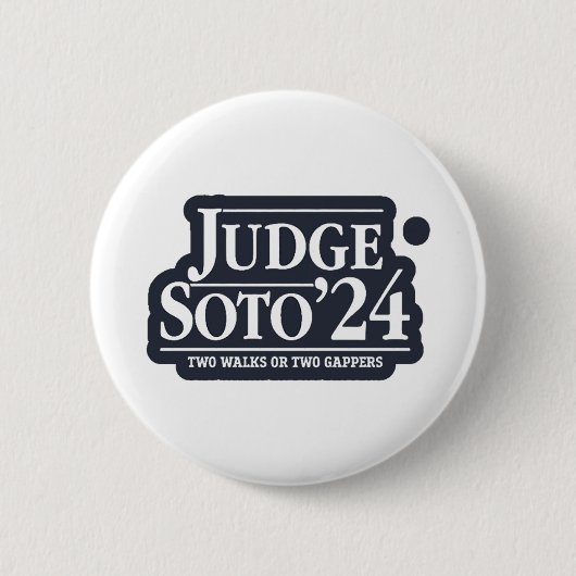 Richter Soto24 - Funny Gifts for Baseball Fans Button (Vorderseite)