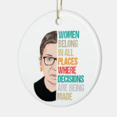 Richterin Bader Ginsburg Keramik Ornament (Links)