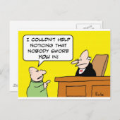 Richterin, die dir niemand schworen hat postkarte (Vorne/Hinten)