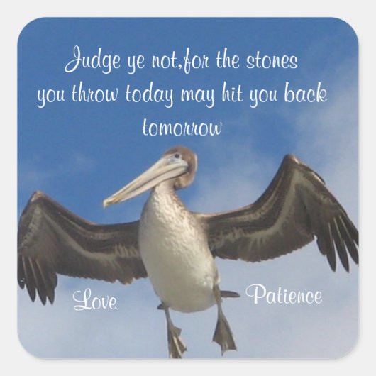 Richterin nicht!_ quadratischer aufkleber (Vorderseite)