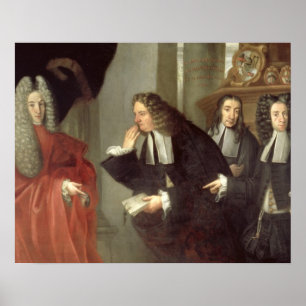 Richterin und drei Advocates, Venezianisch School  Poster