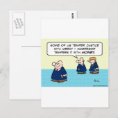 Richterjustiz mit Barmherzigkeit Postkarte (Vorne/Hinten)