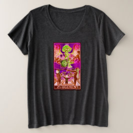 Richterkarte des Women's Plus Coronavirus Tarot Große Größe T-Shirt