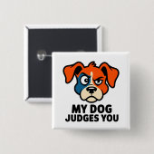 Richterlicher Hundegesicht Sarkastischer Zitat Kun Button (Vorne & Hinten)