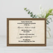 Richterskala, Brown, Graduate Annoucement Einladung (Stehend Vorderseite)