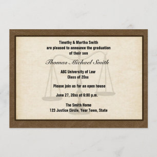 Richterskala, Brown, Graduate Annoucement Einladung