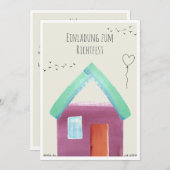 Richtfest Einladung Bauherr 2024 Einladungskarte (Vorne/Hinten)