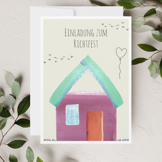 Richtfest Einladung Bauherr 2024 Einladungskarte