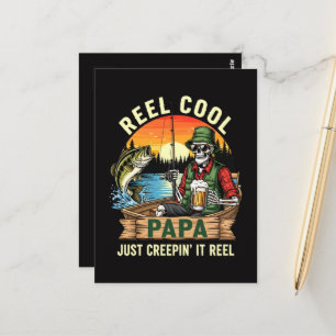 Richtig cooler Papa, der es richtig creepy macht Postkarte