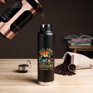 Richtig cooler Papa, der es richtig creepy macht Trinkflasche